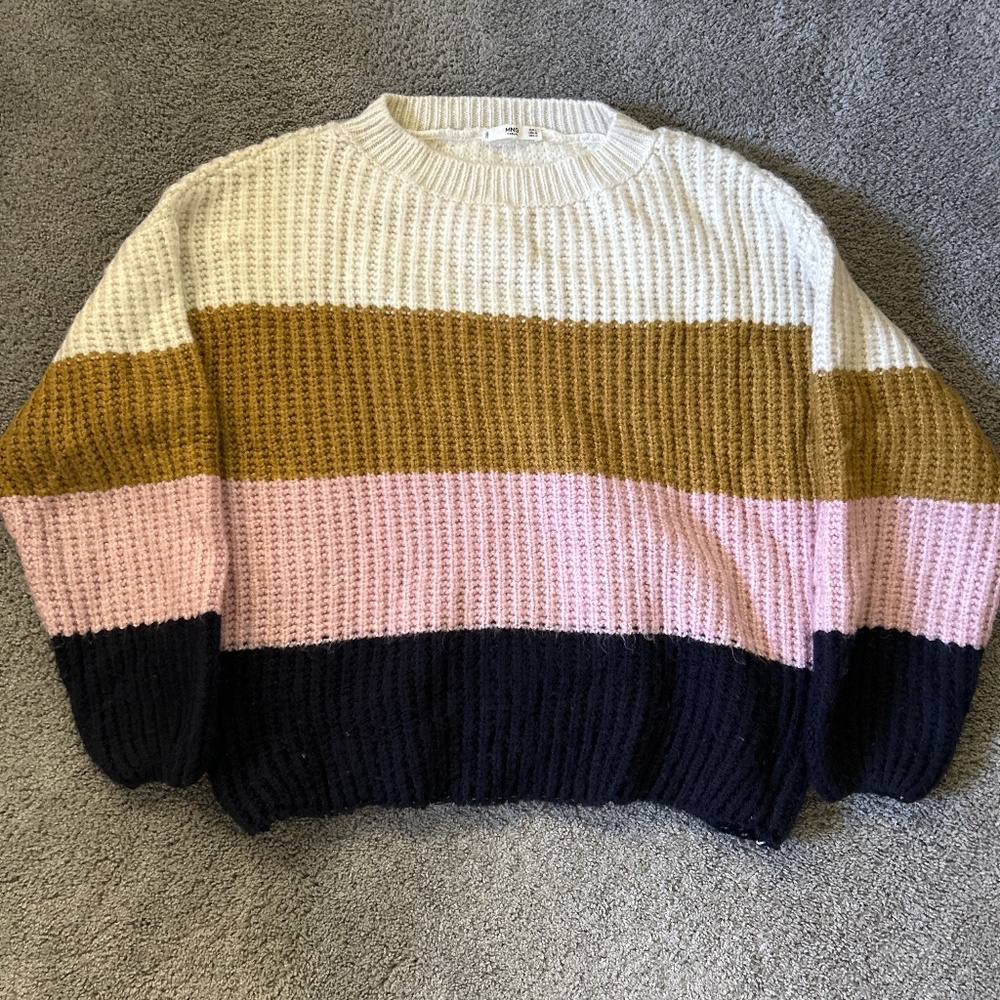 Colorblocked thick sweater